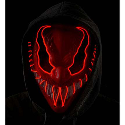 Halloween Maske Rotes Monster mit Licht