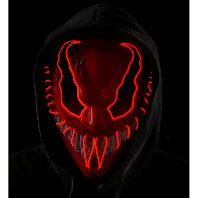 Halloween Maske Rotes Monster mit Licht