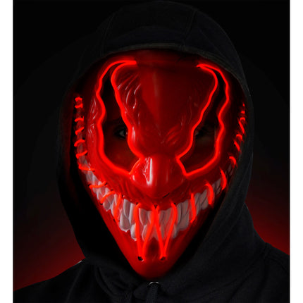 Halloween Maske Rotes Monster mit Licht
