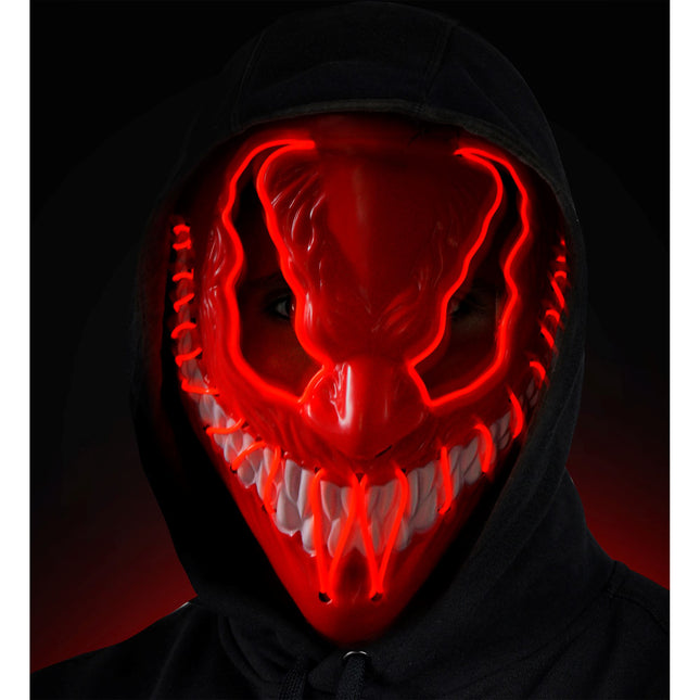 Halloween Maske Rotes Monster mit Licht