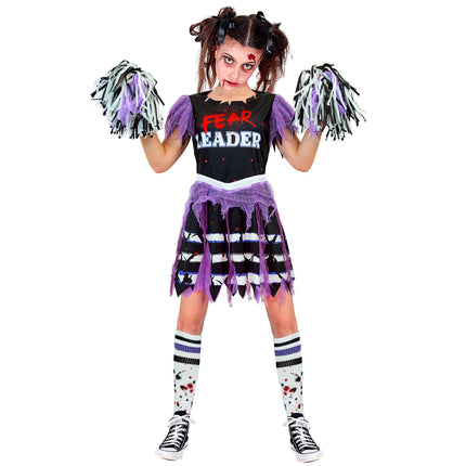 Halloween Kleid Mädchen Zombie Cheerleader 5 Stück