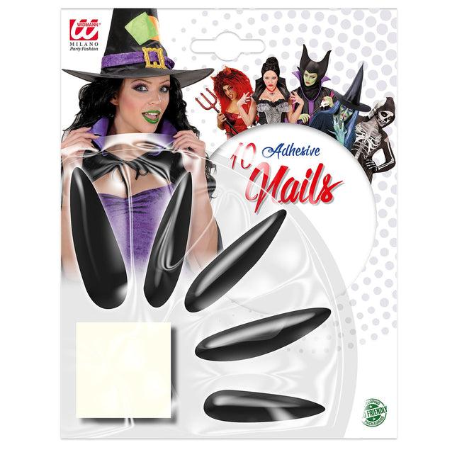 Halloween Fake Nägel Schwarze Hexe
