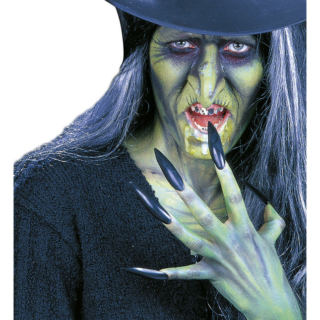 Halloween Fake Nägel Schwarze Hexe