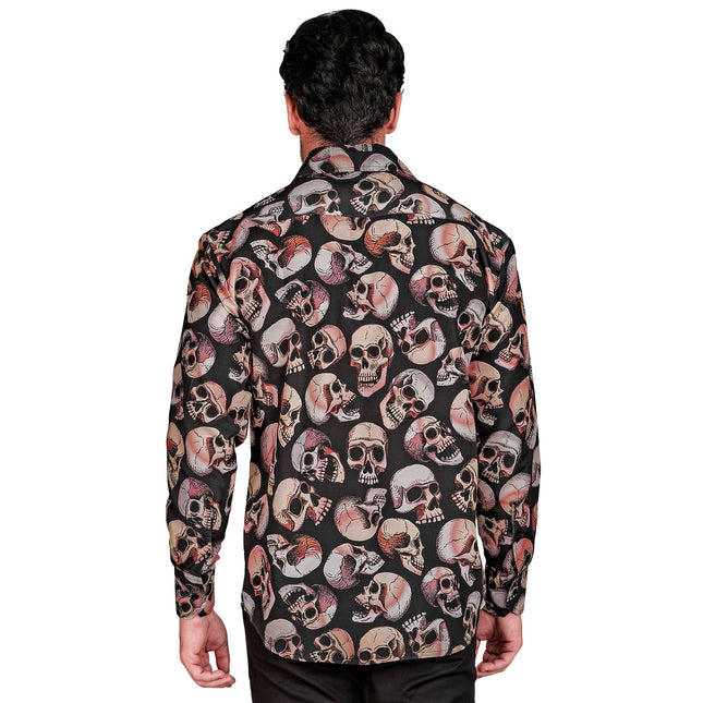 Halloween Bluse Männer Totenkopf
