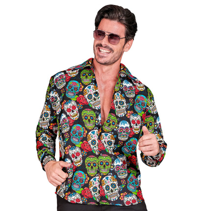 Dia De Los Muertos Bluse Männer