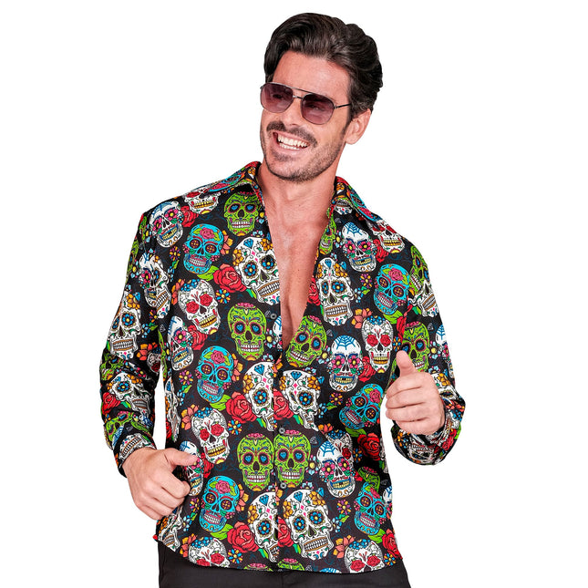 Dia De Los Muertos Bluse Männer