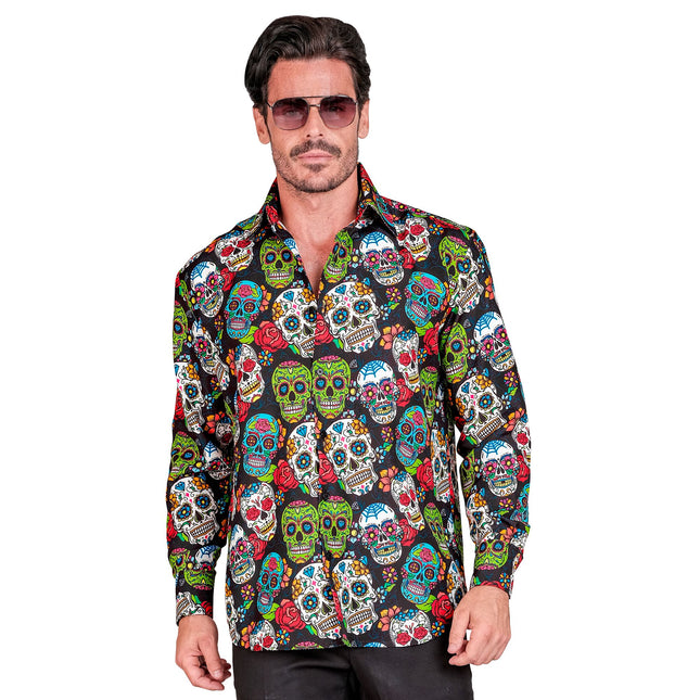 Dia De Los Muertos Bluse Männer