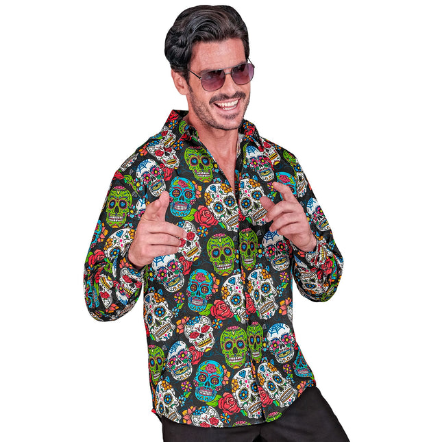 Dia De Los Muertos Bluse Männer