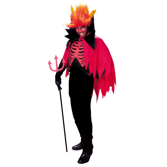 Halloween Kostüm Rot Schwarz Herren Gruseliger Teufel