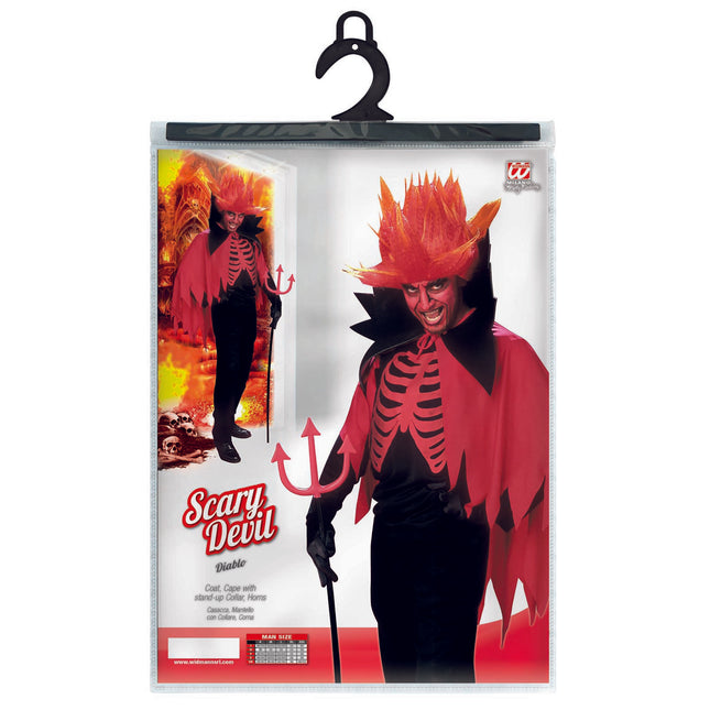 Halloween Kostüm Rot Schwarz Herren Gruseliger Teufel
