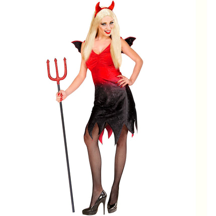 Halloween Kleid Rot Schwarz Damen Sexy Teufel