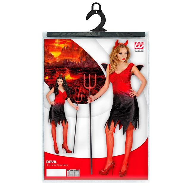Halloween Kleid Rot Schwarz Damen Sexy Teufel