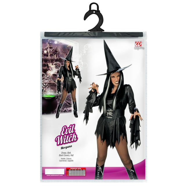 Halloween Kleid Schwarz Damen Sexy Hexe