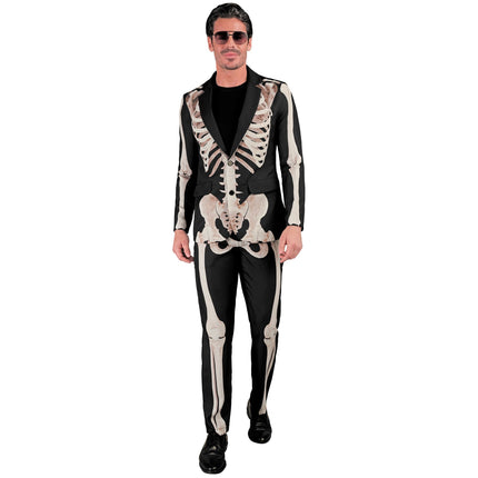 Halloween Kostüm Weiß Schwarz Männer Skelett 2 Stück