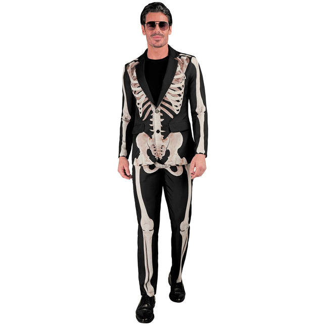 Halloween Kostüm Weiß Schwarz Männer Skelett 2 Stück