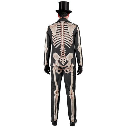 Halloween Kostüm Weiß Schwarz Männer Skelett 2 Stück
