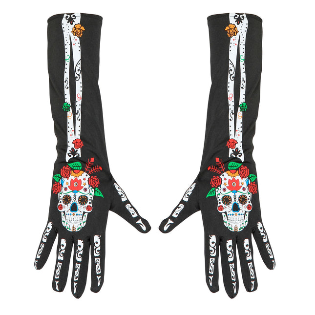 Dia De Los Muertos Handschuhe 40cm