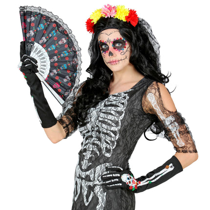 Dia De Los Muertos Handschuhe 40cm