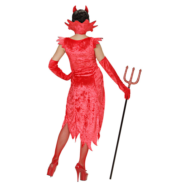Halloween Kleid Red Devil Velvet
