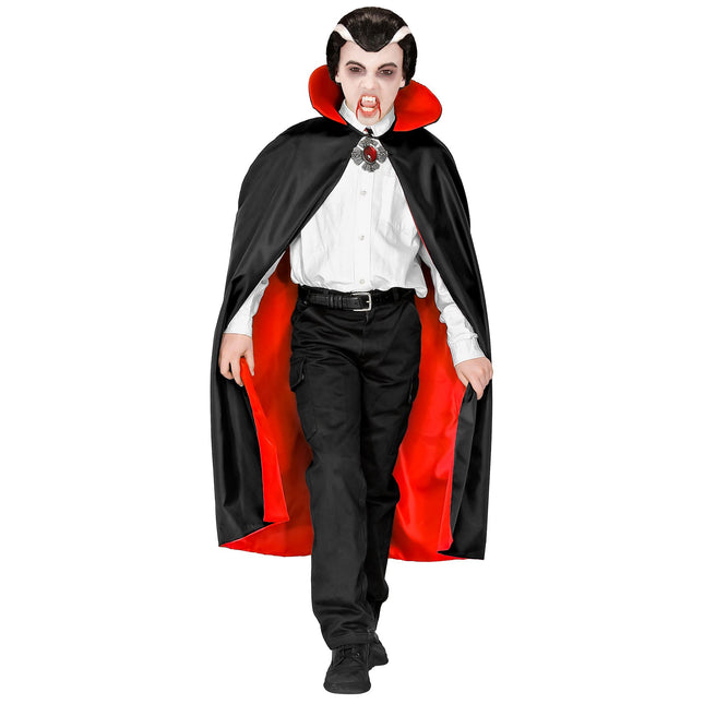 Halloween Cape Schwarz Rot Kind