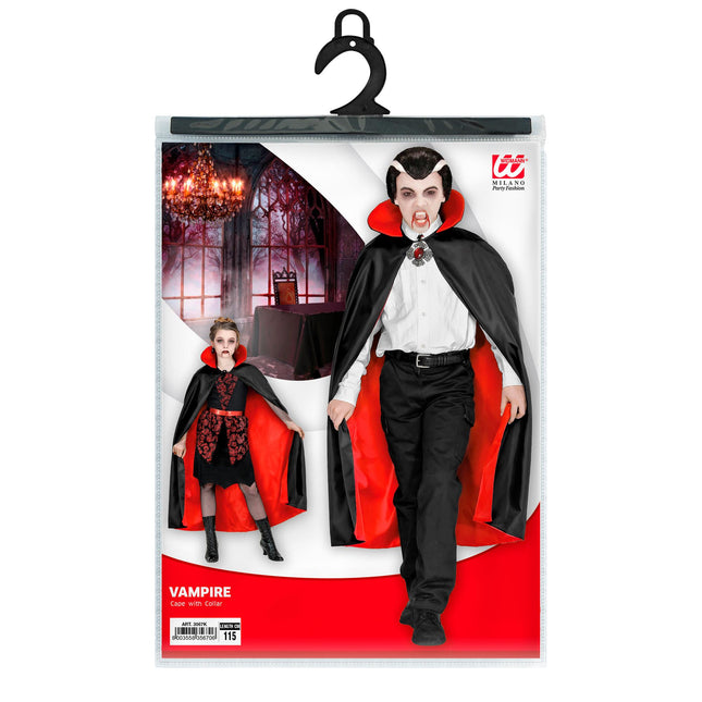 Halloween Cape Schwarz Rot Kind