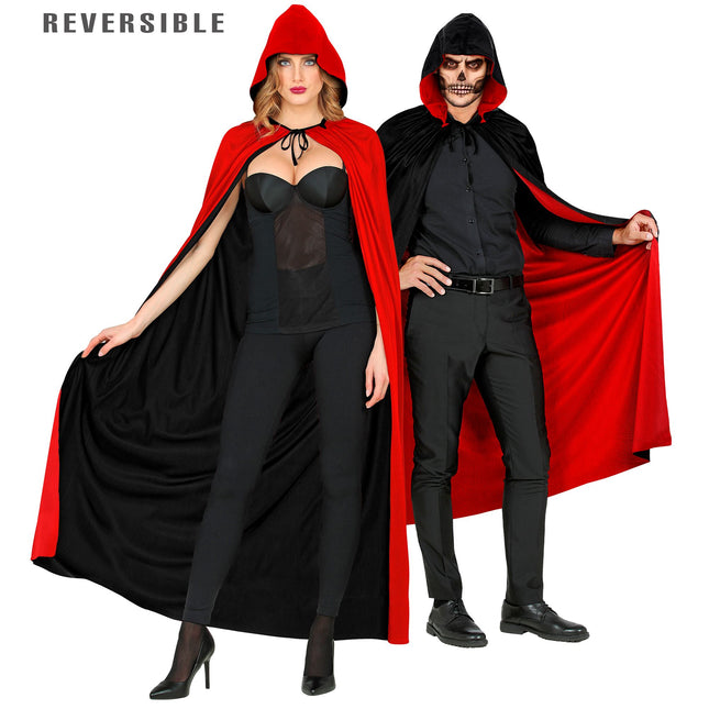 Halloween Cape Schwarz Rot