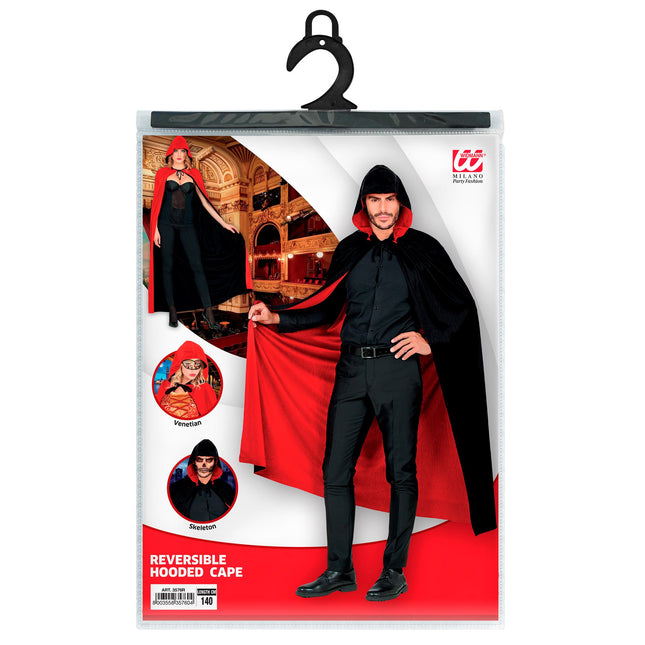 Halloween Cape Schwarz Rot