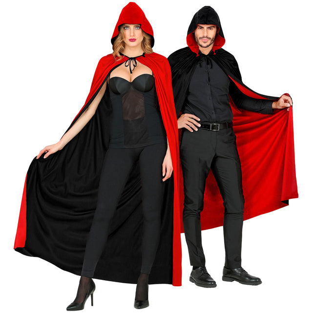 Halloween Cape Schwarz Rot