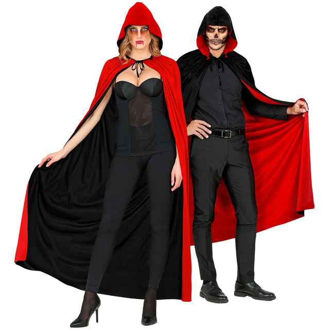 Halloween Cape Schwarz Rot