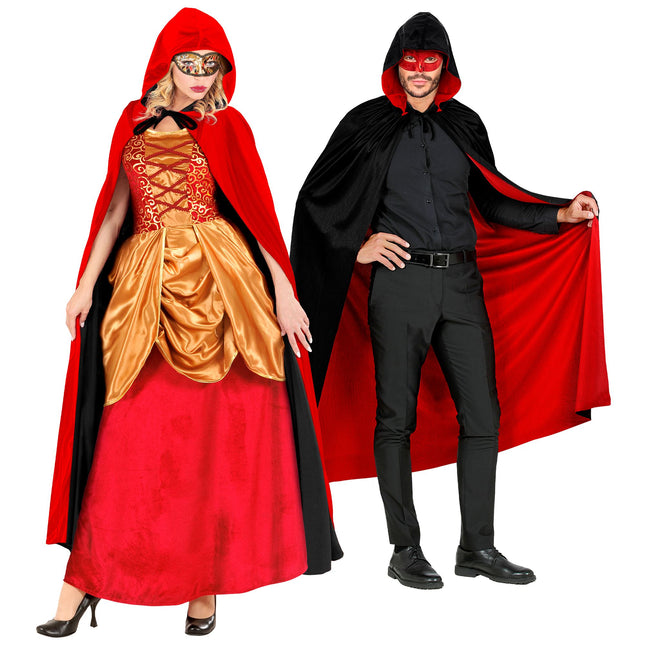 Halloween Cape Schwarz Rot