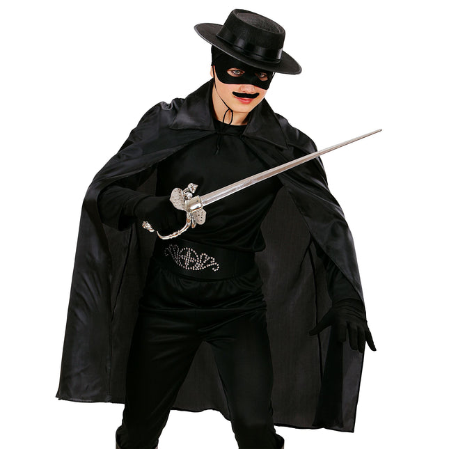 Halloween Cape Schwarz Kind 90cm