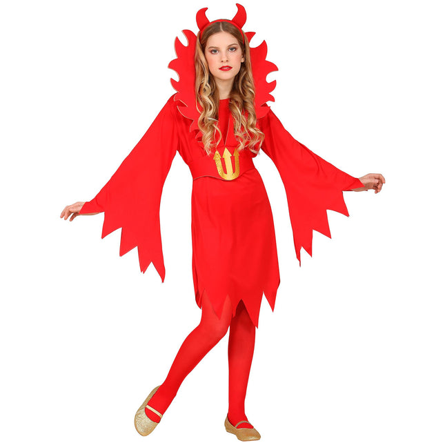 Halloween Kleid Rotes Kind Teufel