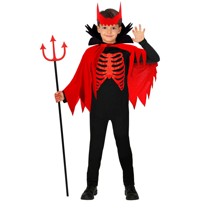 Halloween Kostüm Schwarz Rot Junge Teufel