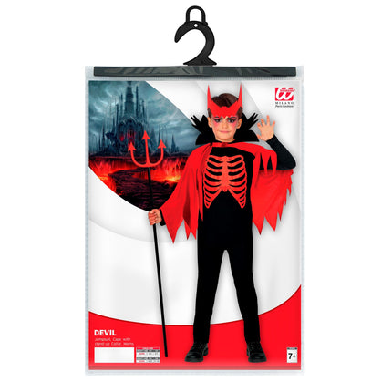 Halloween Kostüm Schwarz Rot Junge Teufel