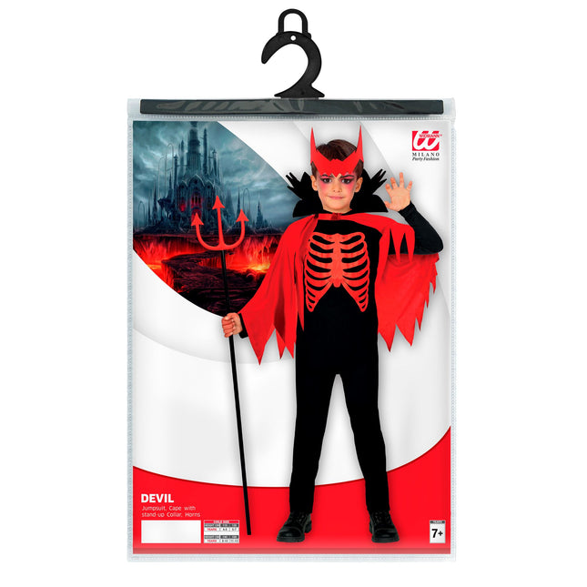 Halloween Kostüm Schwarz Rot Junge Teufel