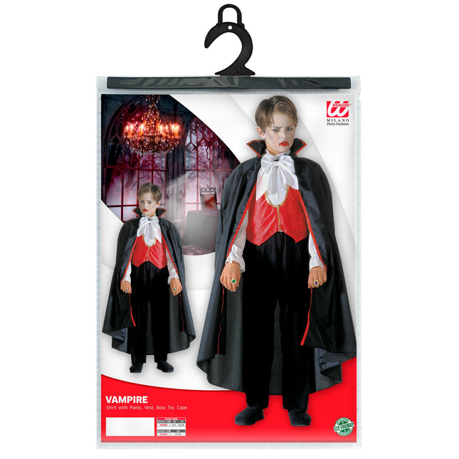 Halloween Kostüm Schwarz Rot Junge Dracula