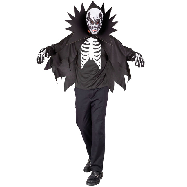 Halloween Kostüm Weiß Schwarz Skelett