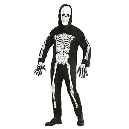 Halloween Kostüm Schwarz Weiß Skelett