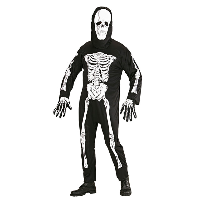 Halloween Kostüm Schwarz Weiß Skelett