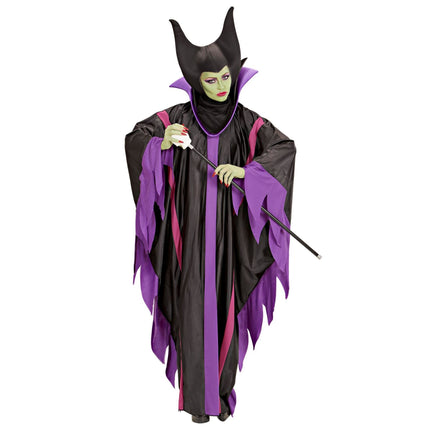Halloween Kleid Lila Damen Malefizia