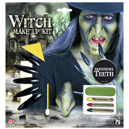 Halloween Schminkset Hexe 4 Stück