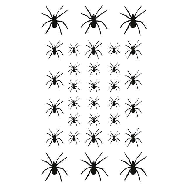 Halloween Fake Tattoos Spinnen 32Stück