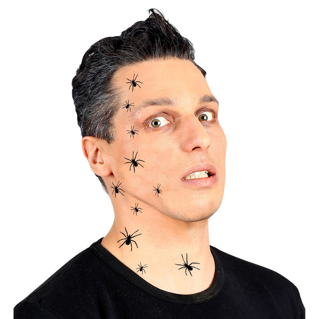 Halloween Fake Tattoos Spinnen 32Stück