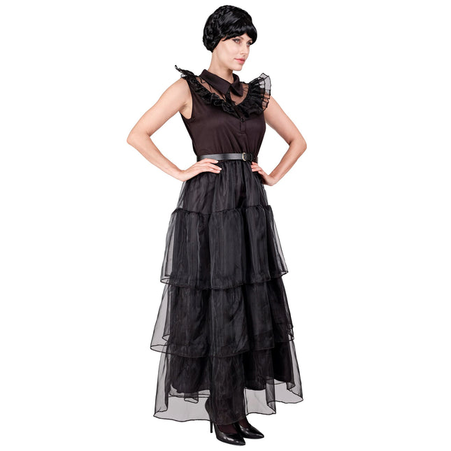 Halloween Kleid Schwarz Damen Gothic