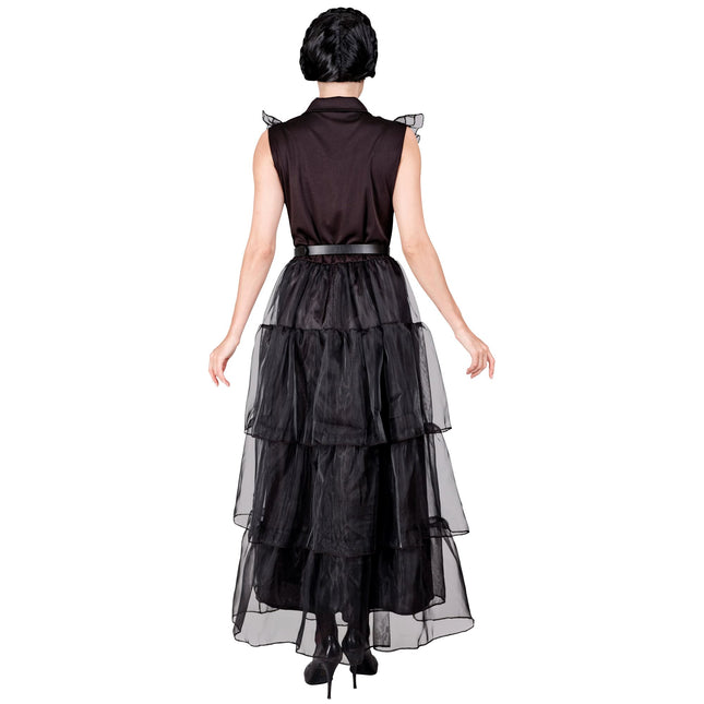 Halloween Kleid Schwarz Damen Gothic