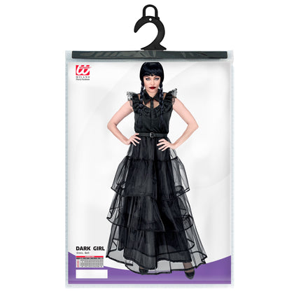 Halloween Kleid Schwarz Damen Gothic