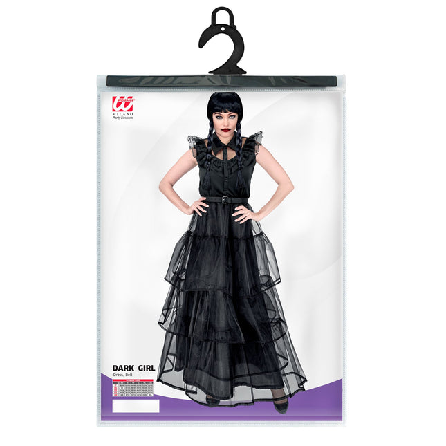 Halloween Kleid Schwarz Damen Gothic