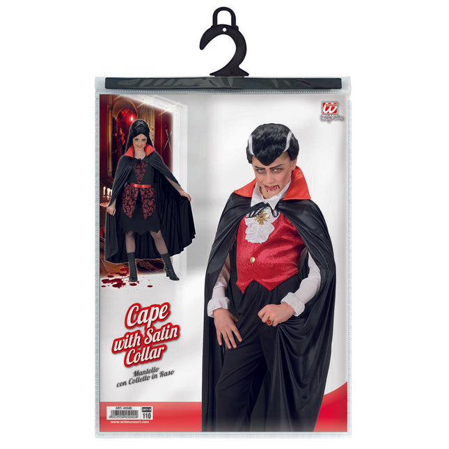 Vampir Umhang Schwarz Rot Kind