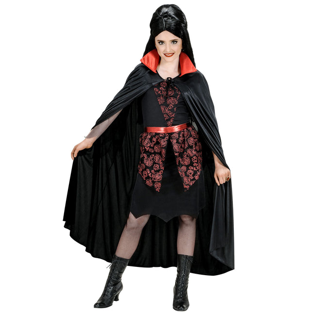 Vampir Umhang Schwarz Rot Kind