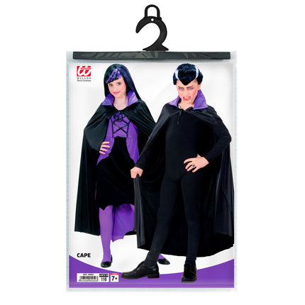 Lila Schwarzes Cape Kind